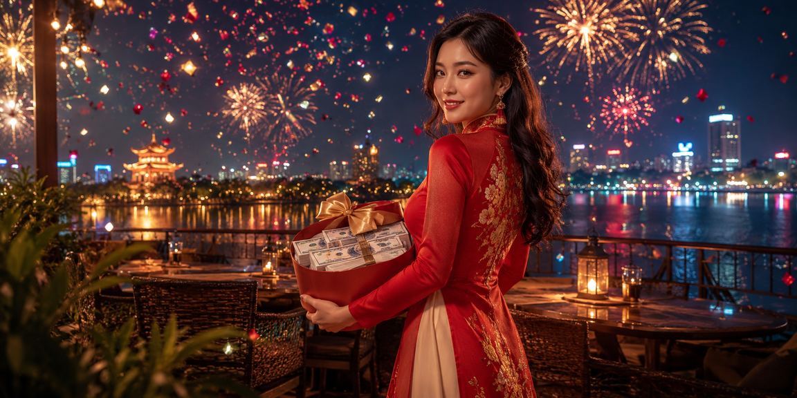Người dùng VIP tại Hà Nội trải nghiệm ưu đãi cá cược trực tuyến trong trang phục áo dài